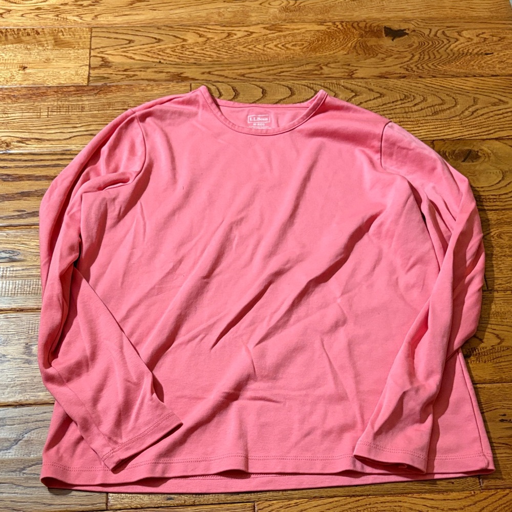L.L. Bean Coral Supima Cotton Top